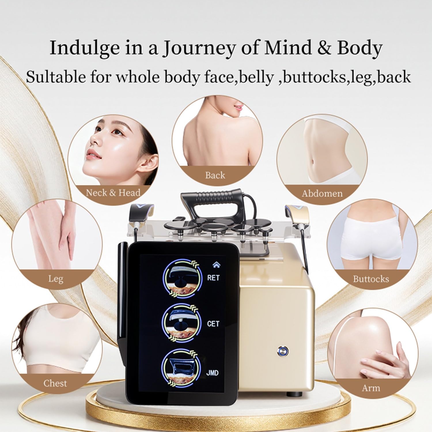 Máquina de diatermia de 448 kHz para fisioterapia, máquina de terapia Tecar, máquina de diatermia para bajar de peso, máquina para reafirmar la piel, aliviar el dolor y adelgazar, lifting facial.