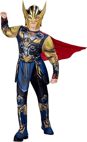 Miniatura 2 de MARVEL Thor Disfraz juvenil  Mono acolchado con capa desmontable y máscara de plástico
