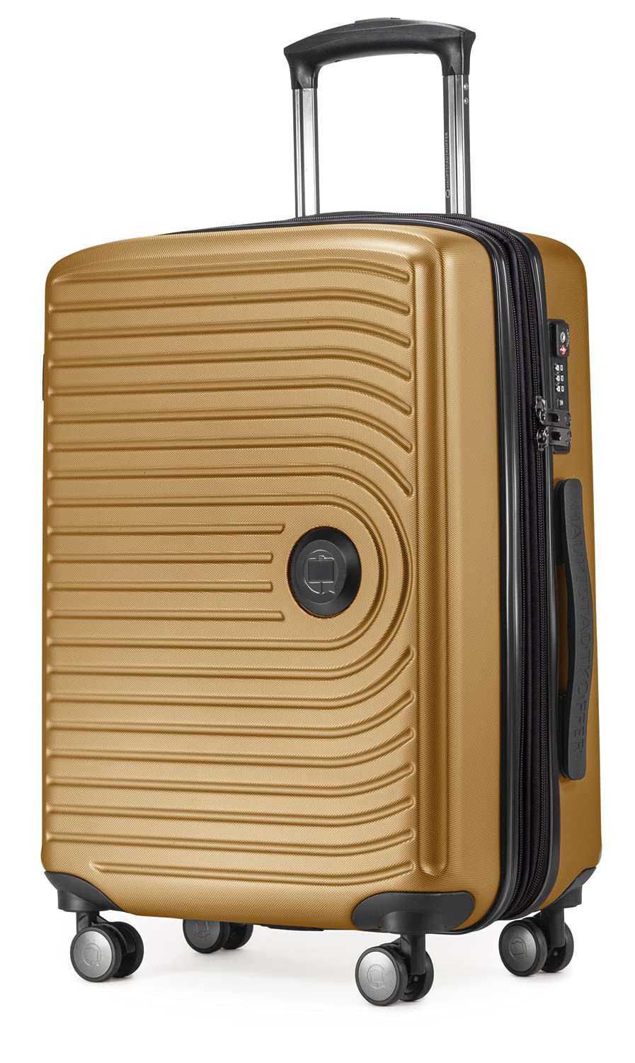 Hauptstadtkoffer - MITTE - Hand Luggage 55x40x23 cm, Cabin Trolley with Extension, TSA, 4 Double Wheels, 55 cm, 55 liters, Autumn Gold