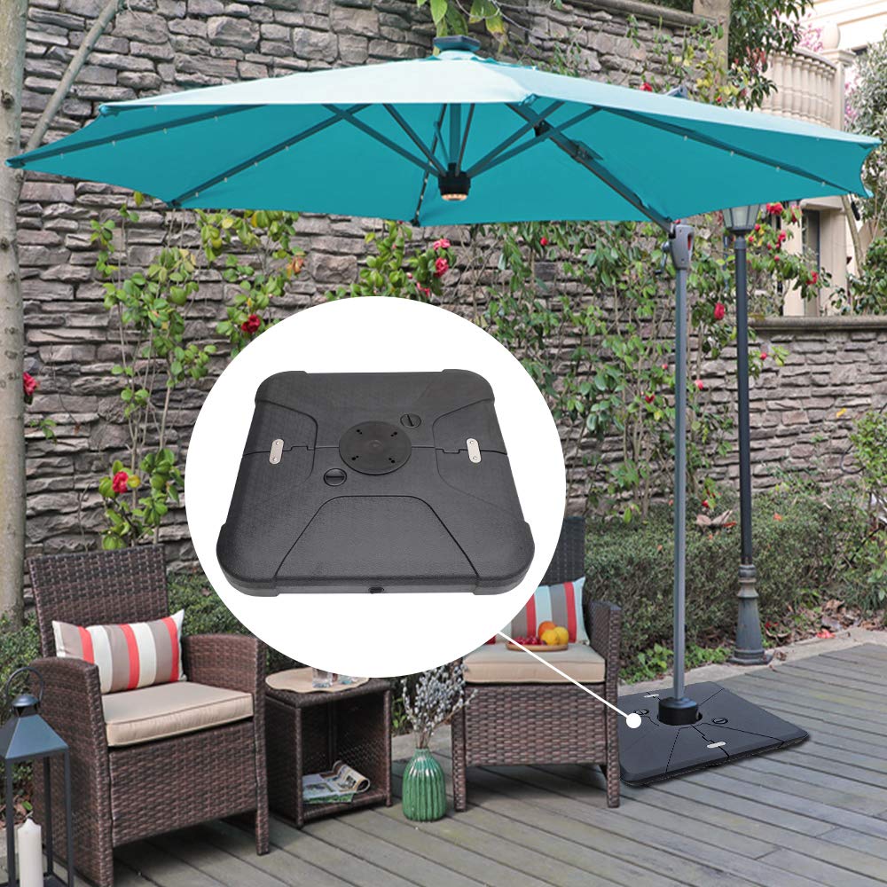 Amazon.com: COBANA Cantilever Offset Patio Umbrella Base, Sand/Water Filled Outdoor Heavy Duty Umbrella Stand : Patio, Lawn & Garden