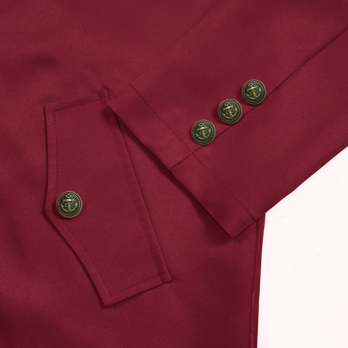 Mens Pirate Coat Steampunk Jacket Tailcoat Renaissance Jacket Halloween Hatter Costume - Image 5