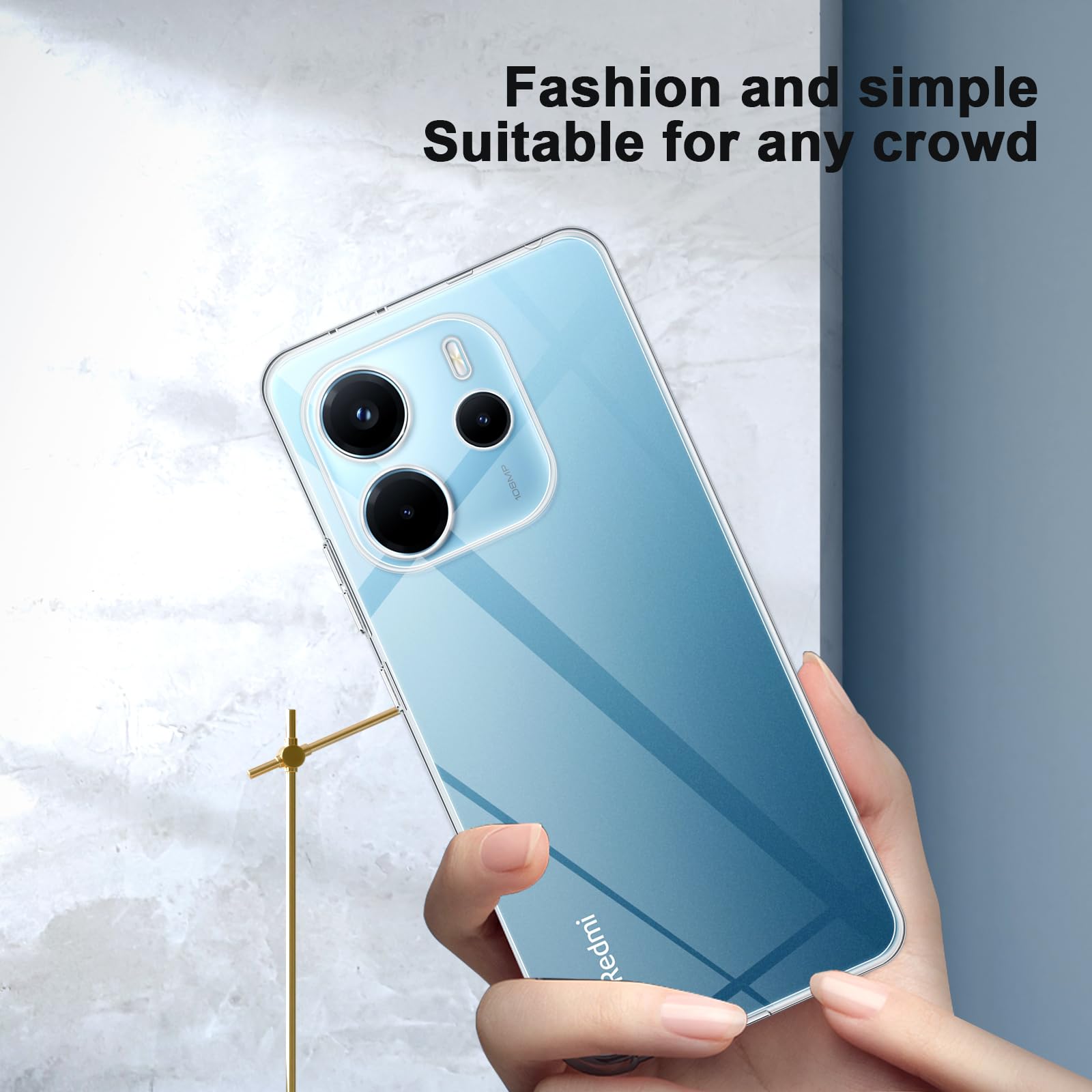 QULLOO Crystal Clear Hülle Für Realme 14 / 14T 5G – Transparente TPU Schutzhülle, Ultra Dünn & Stoßsicher