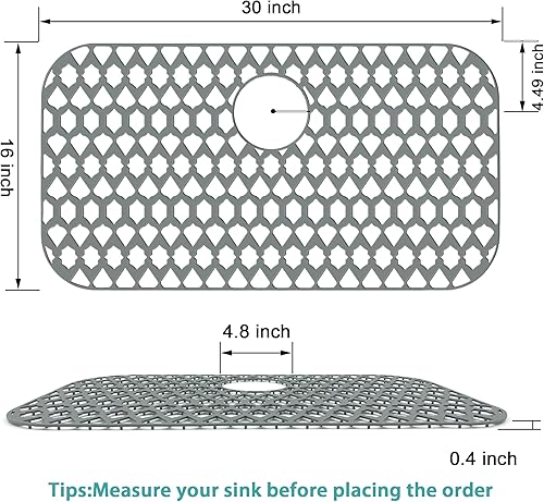 Miniatura 5 de Protectores de fregadero para fregadero de cocina, accesorio para fregadero de cocina, alfombrillas de silicona para colador de acero inoxidable