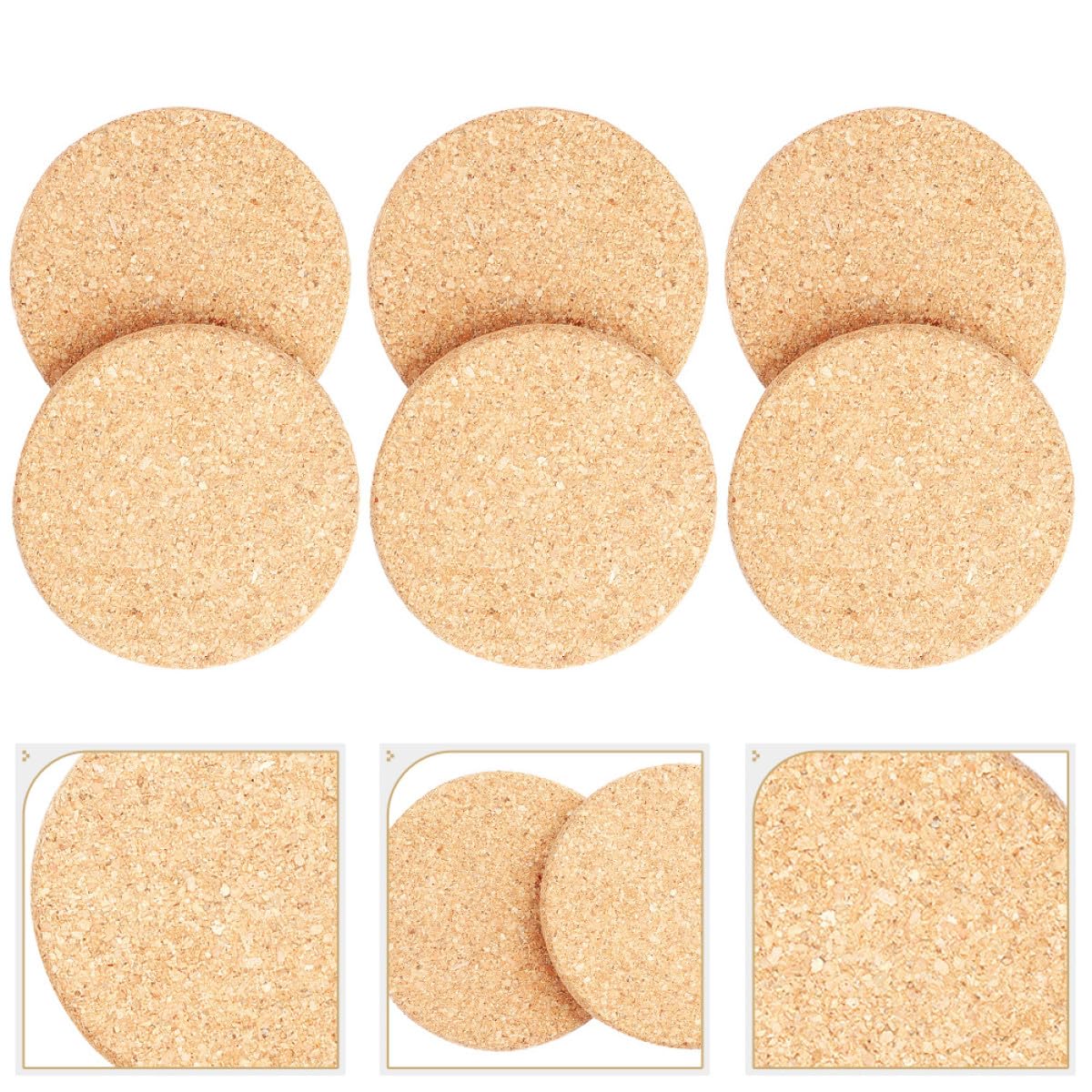10 Stück Teiliges Runde Kork Untersetzer Pflanzgefäße Untersetzer Pflanztopf Matte für Zimmerpflanzen Geräuschdämpfend und Wasserabsorbierend