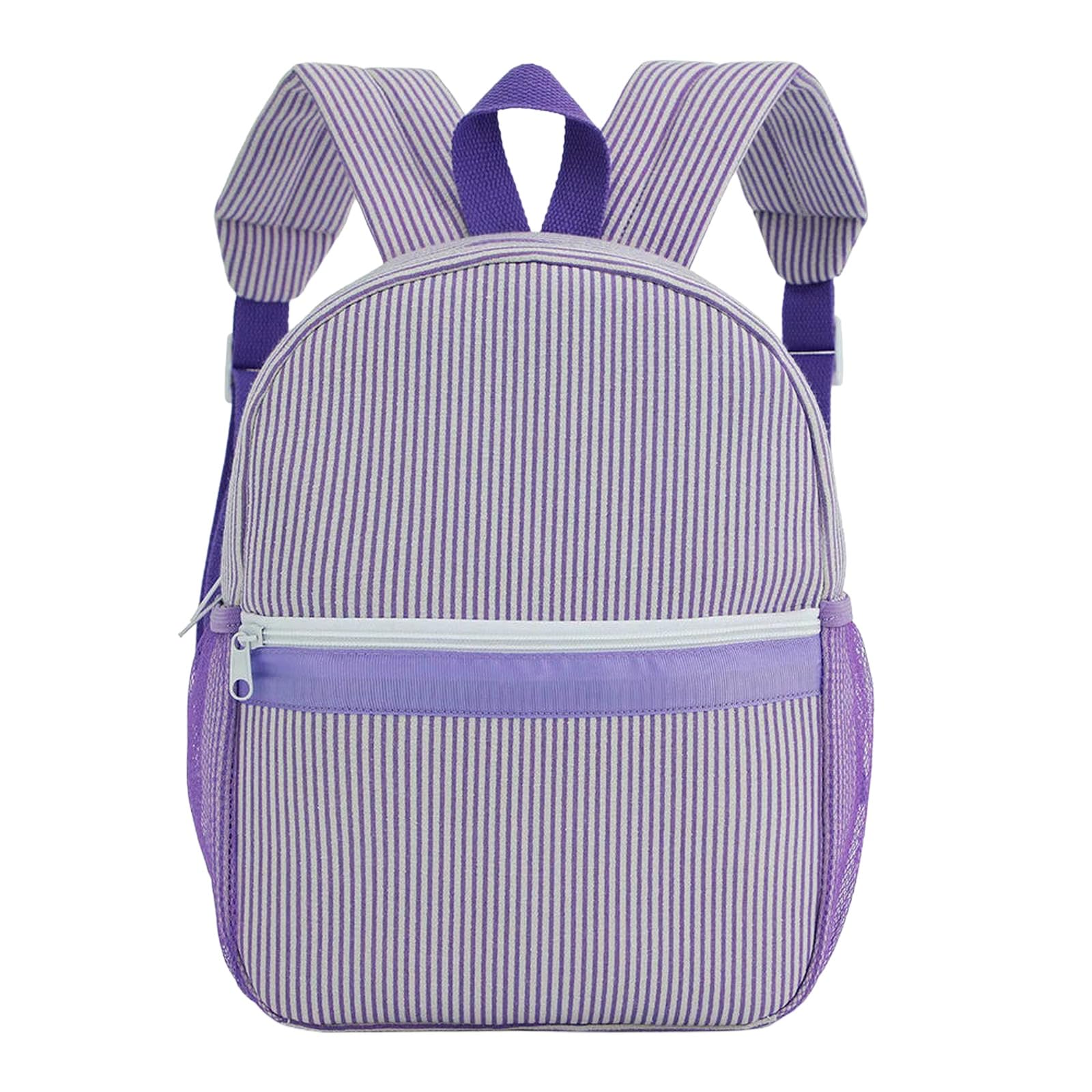 Sac à dos en tout-petit de seersucker violet m pour écoles et enfants préscolaires