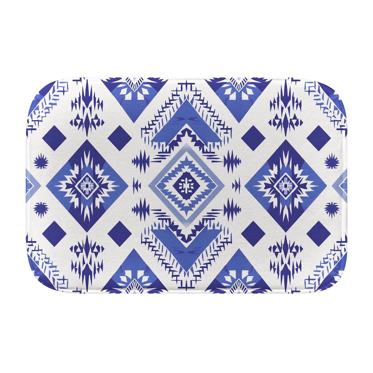 Tapis de bain mousse mémoire de forme antidérapant lavable grand modèle style bohème L
