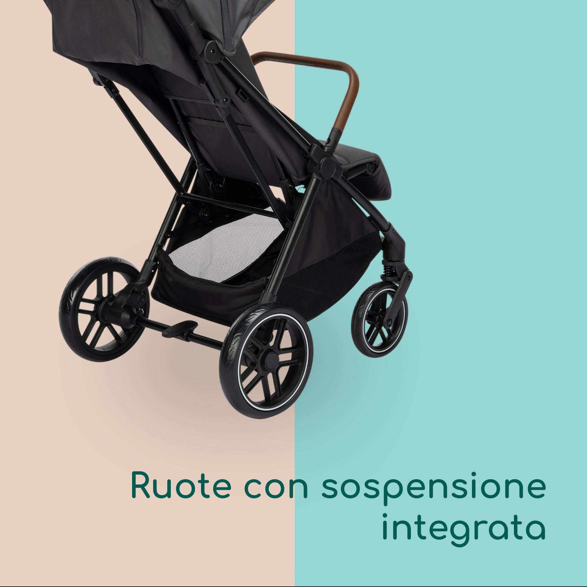 Bebeconfort Indra, Passeggino per Bambini 0-4 anni (22 kg), Chiusura Rapida Automatica, Passeggino Compatto Reclinabile, Sospensioni Integrate, Compatibile con Seggiolino Auto, Mineral Graphite