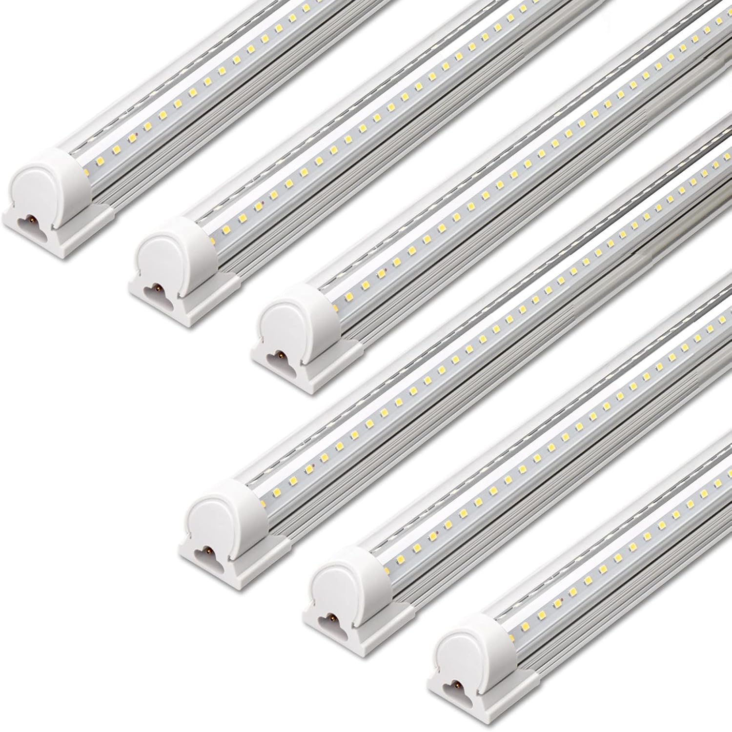 Buy Barrina Led Shop Light 40w 5000lm 5000k 4ft Integrated Fixture V Shape T8 Light Tube Daylight White Clear Cover Hight Output Strip Lights Bulb For Garage Warehouse Workshop Basement Pack Of 6