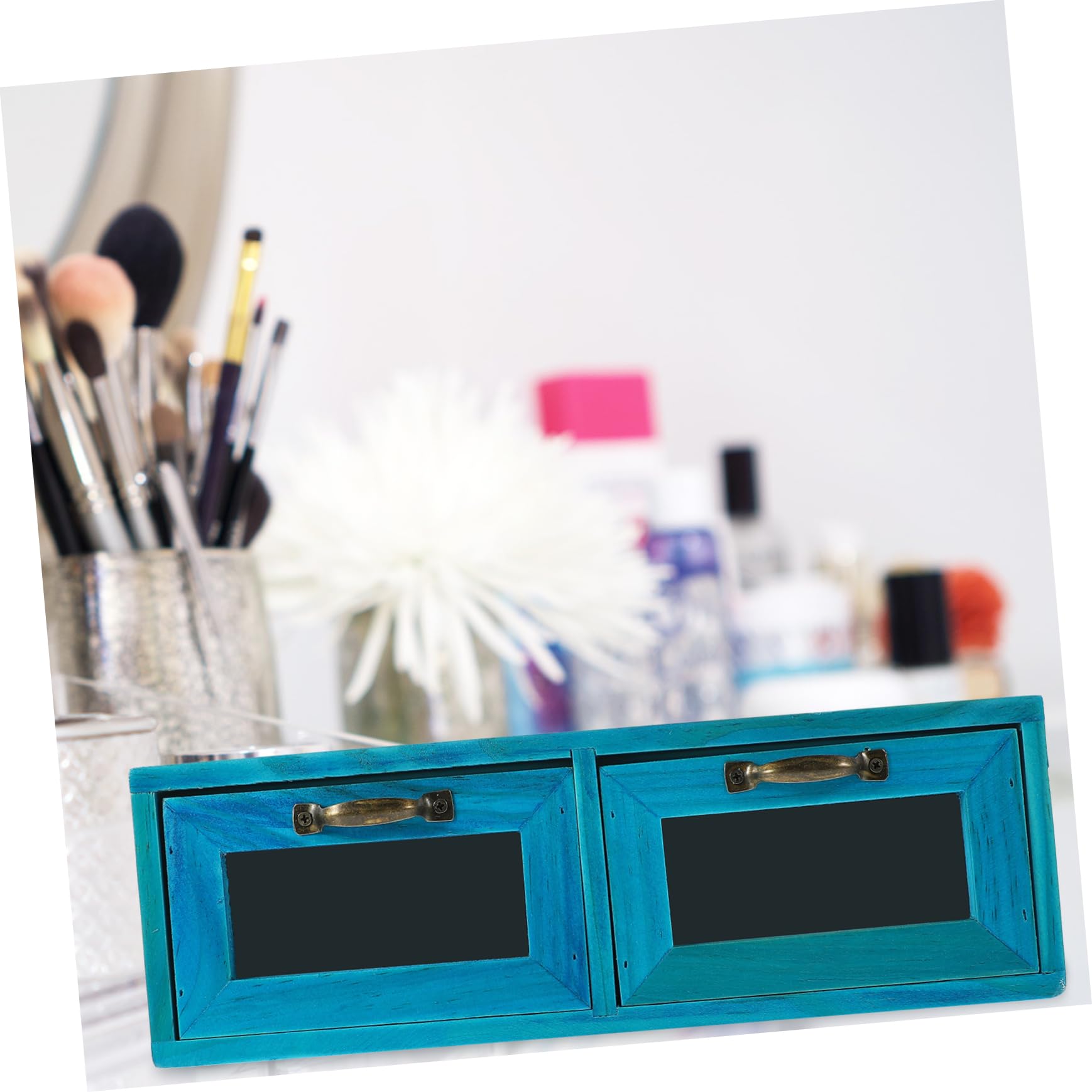 Holzschrank mit 2 Ders nizer für Make-up, Vani und Schreibtisch, schneller Zugriff, Home Sto SolutDesign für Heimdekoration