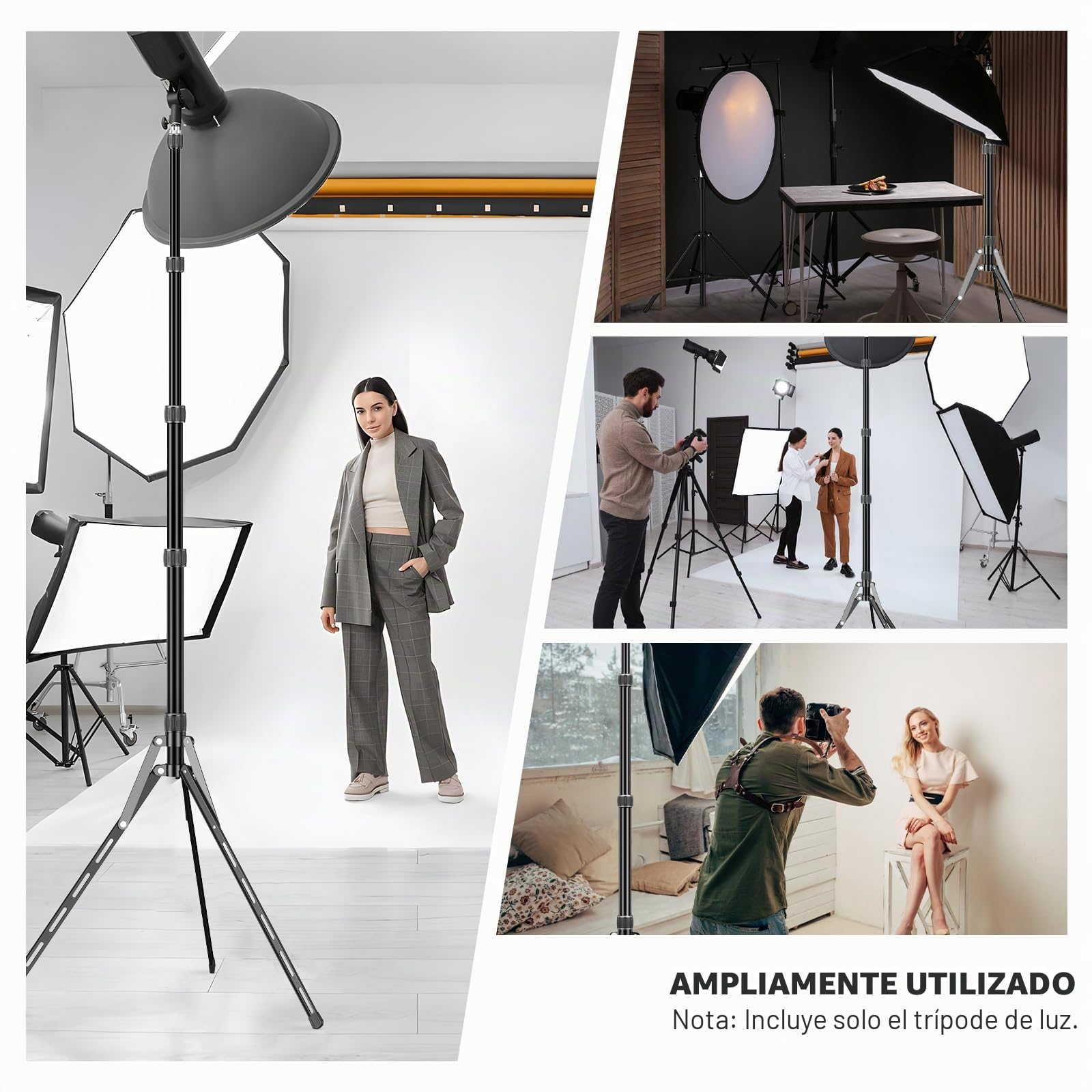 soonpho tripode 2,2m, trípode de Foco led, trípode para luz con Bolsa para Estudio, Soporte para softbox tripode Flash