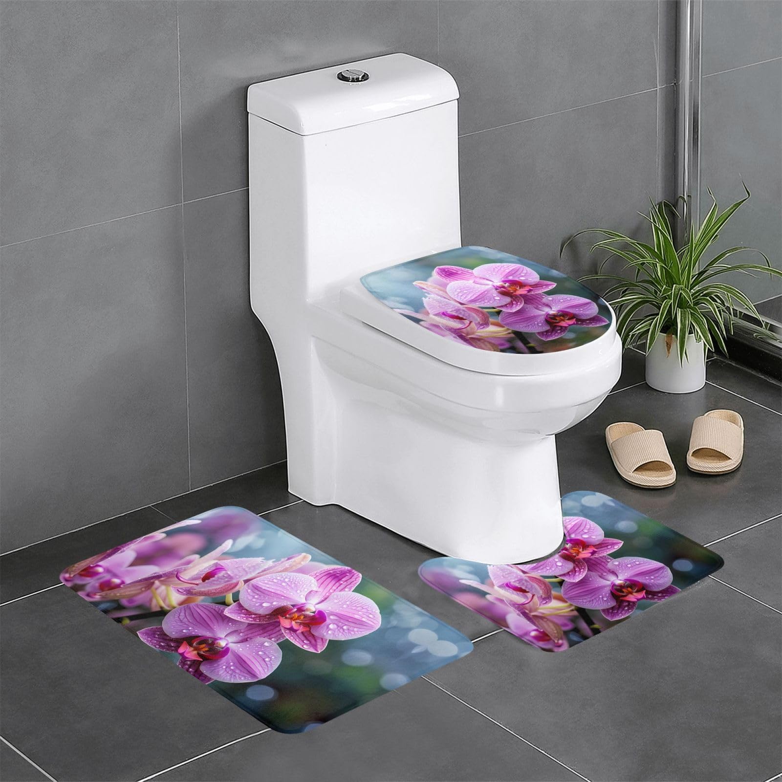 Tapis de salle de bain antidérapants pour éviter les glissades sur sol humide de WC