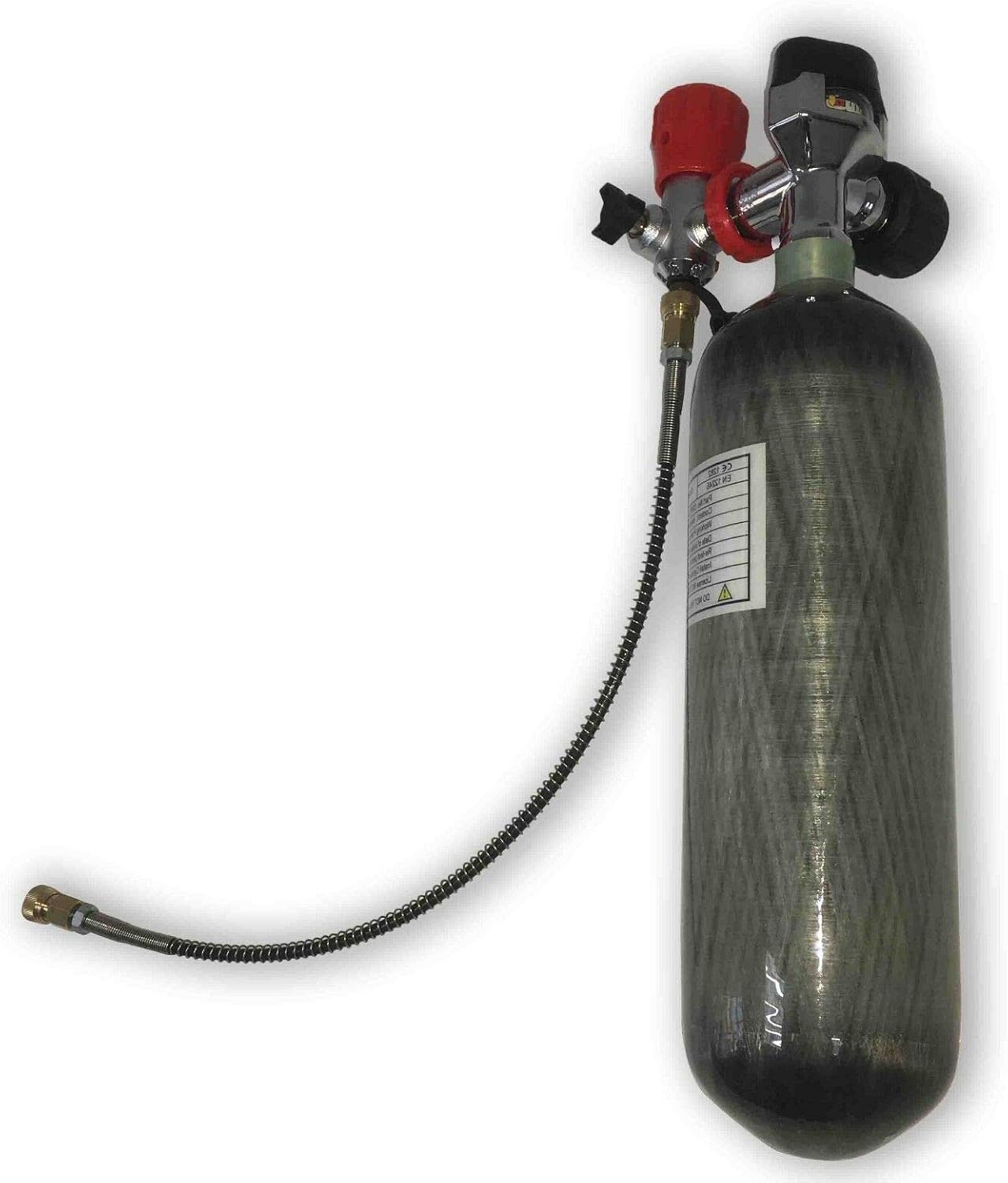 Acecare PCP Rifle Paintball 2.17L CE Approved 30Mpa Carbon Fiber Cylinder Compressed Air Tank (2.17L+D1+Fill Station)