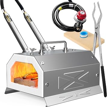 Nelyrho Portable Blacksmith Beginner Forge Kit and Tongs Bundle