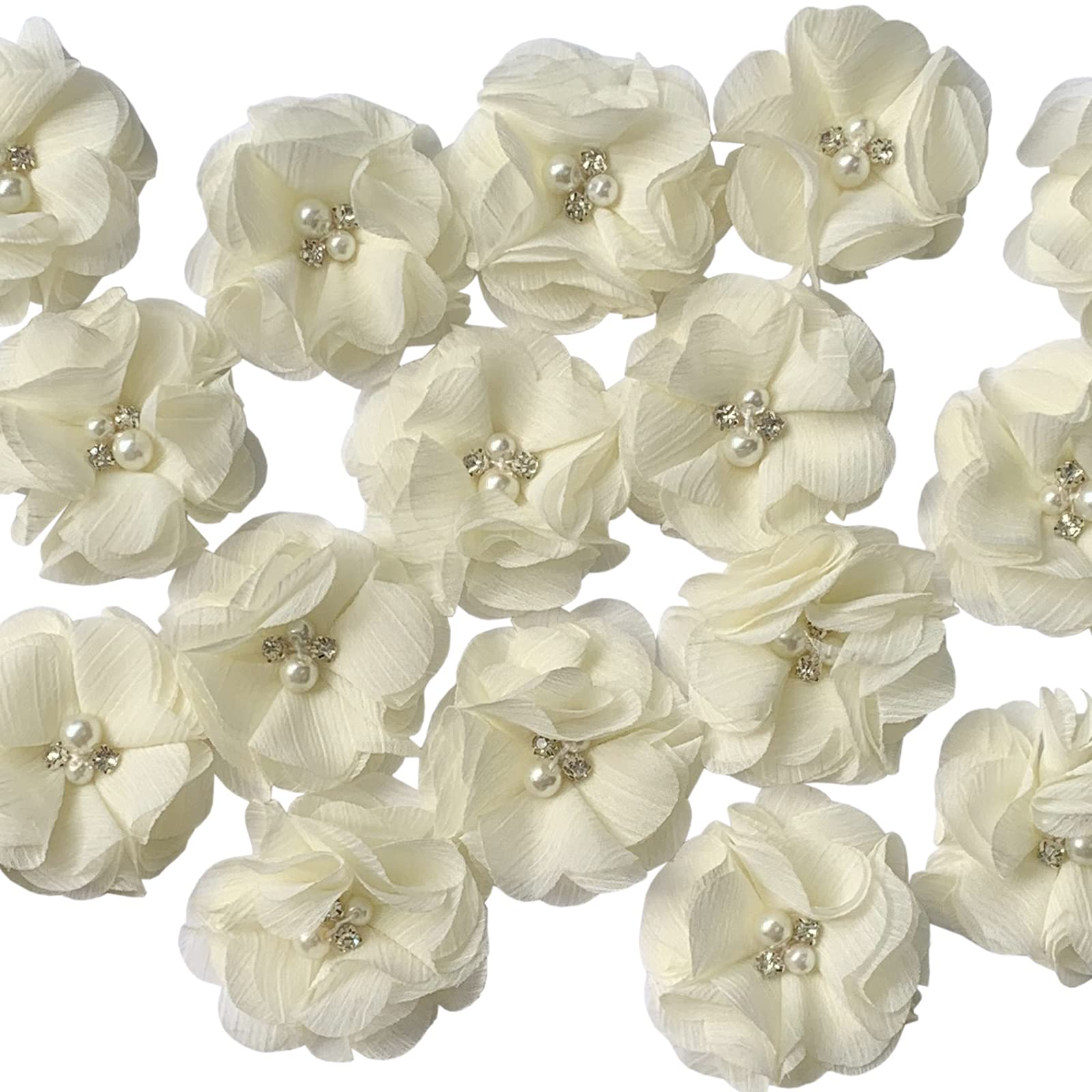 Amazon.co.jp: 20個 造花 布花 髪飾り 手芸用品 ドレス バッグ