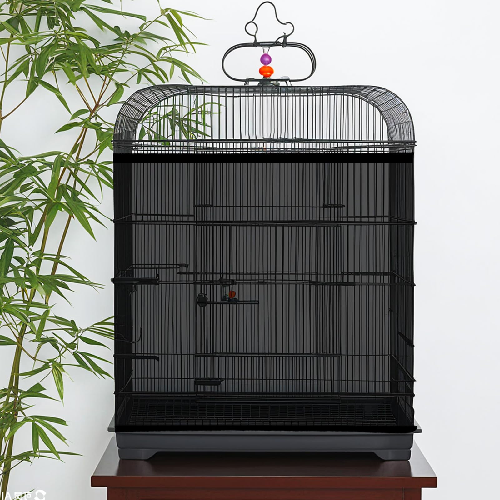 Josojoou Large Bird Cage Seed Catcher 31 x 118 inches Adjustable Soft Airy Skirt Guard Birdcage Nylon Mesh Net, Birdcage Cover Skirt Seed Guard for Parrot Parakeet Macaw Round Square Cages - image 6