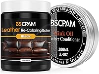 Vista 19 de Bálsamo recolorante de cuero marrón medio, restaurador de color de cuero de 12 oz para sofás, kit de reparación de cuero para muebles, tinte