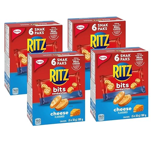 Ritz Bits Sandwiches - Galletas de queso, paquete de aperitivos 6 x 30 g1 oz, (paquete de 4) enviado desde Canadá