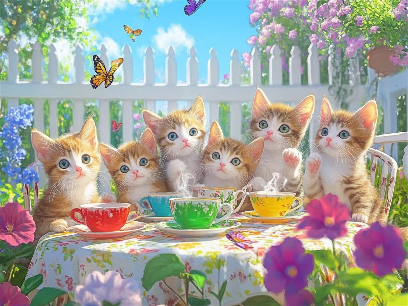 5D Diamond Painting Kit Complet Peinture Diamant Chat Foret Canevas 60x80cm - 8