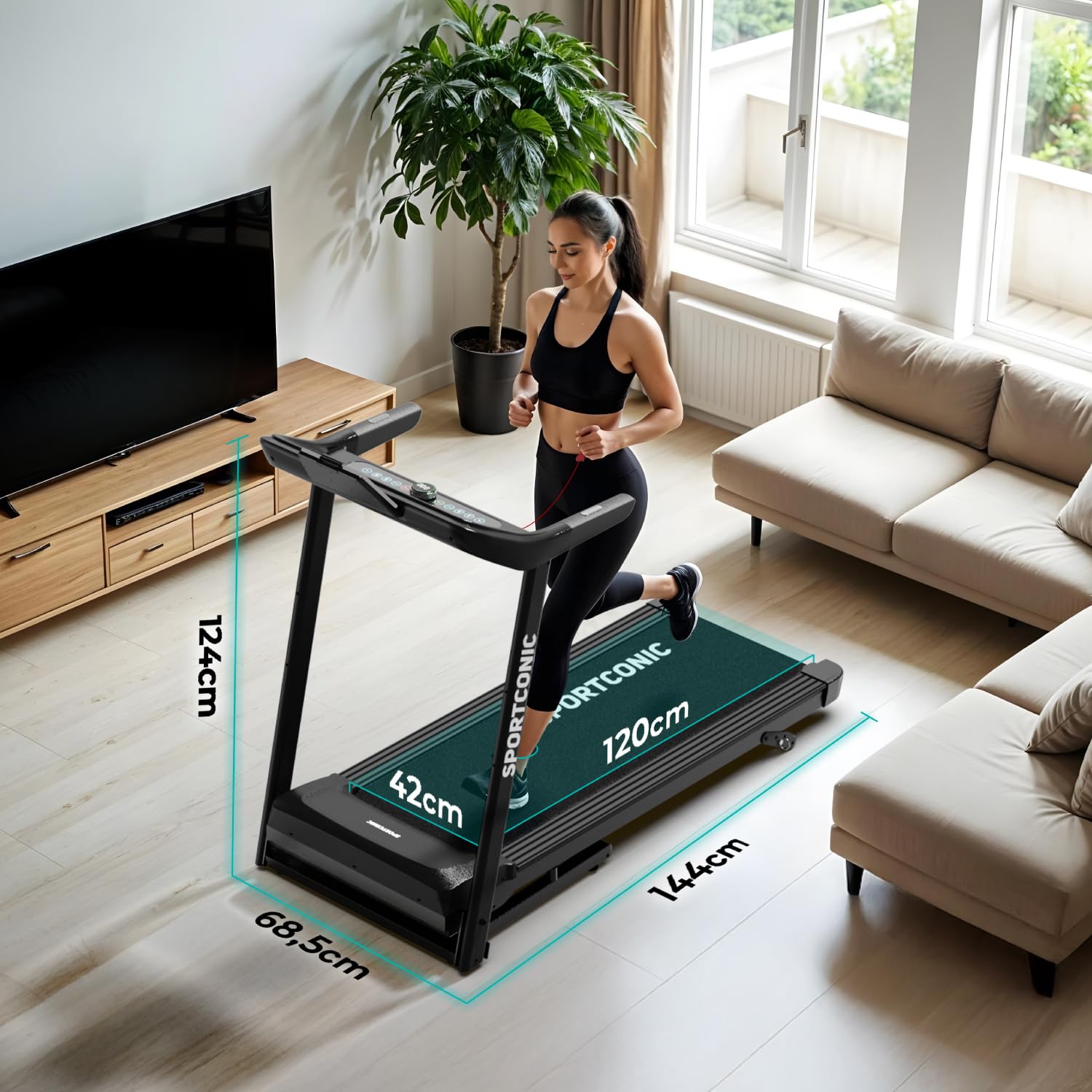 Tapis de Marche Pliable Inclinable – Tapis de Course Silencieux avec Télécommande – Walking Pad Compact pour Sport à la Maison & Bureau
