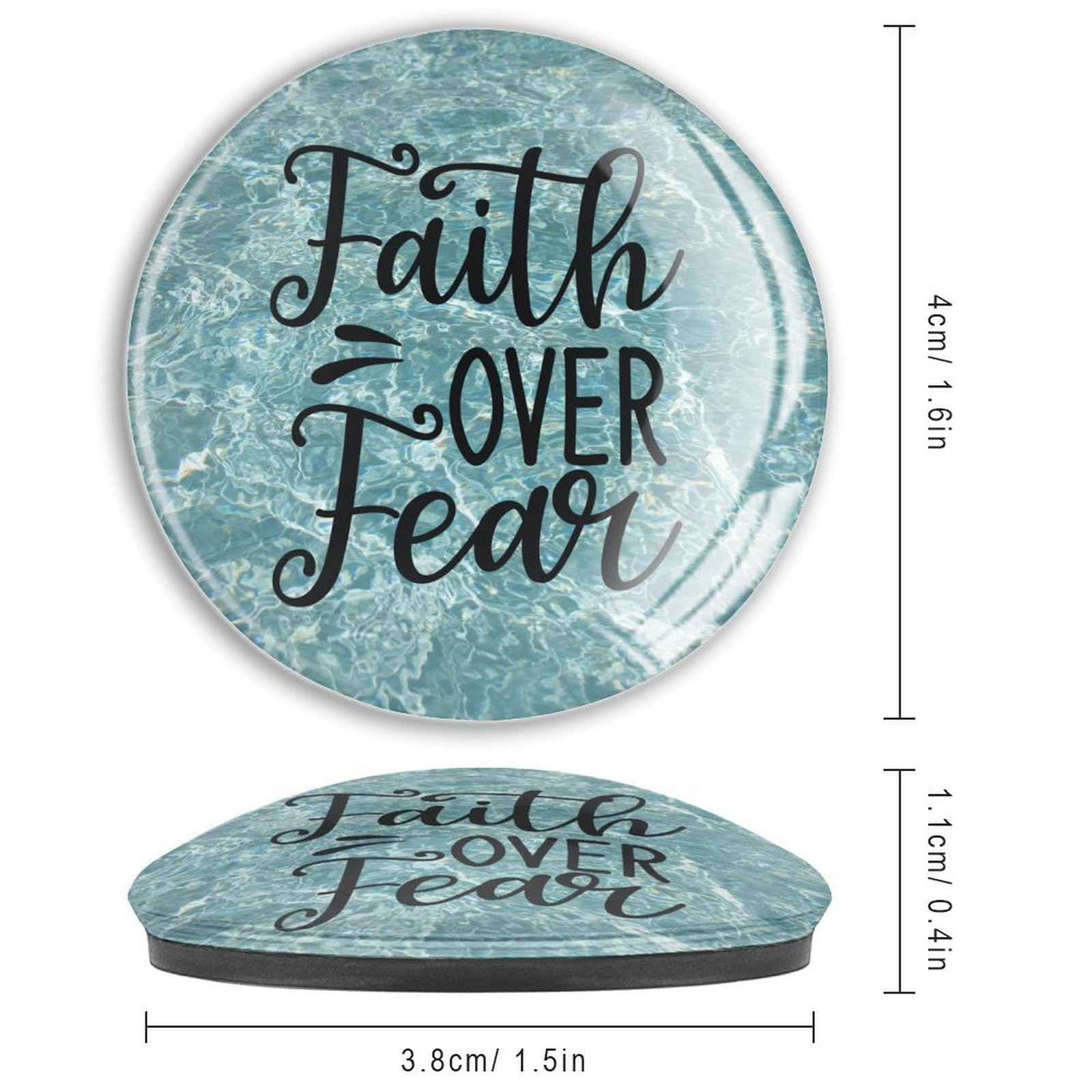 Glastür-Kühlschrankmagnete "Faith Over Fear", inspirierende Buchstaben, kleine Magnete, Familienzitat, starke Kühlschrankmagnete, niedliche Kühlschrankmagnete für Zuhause, Kühlschrank,
