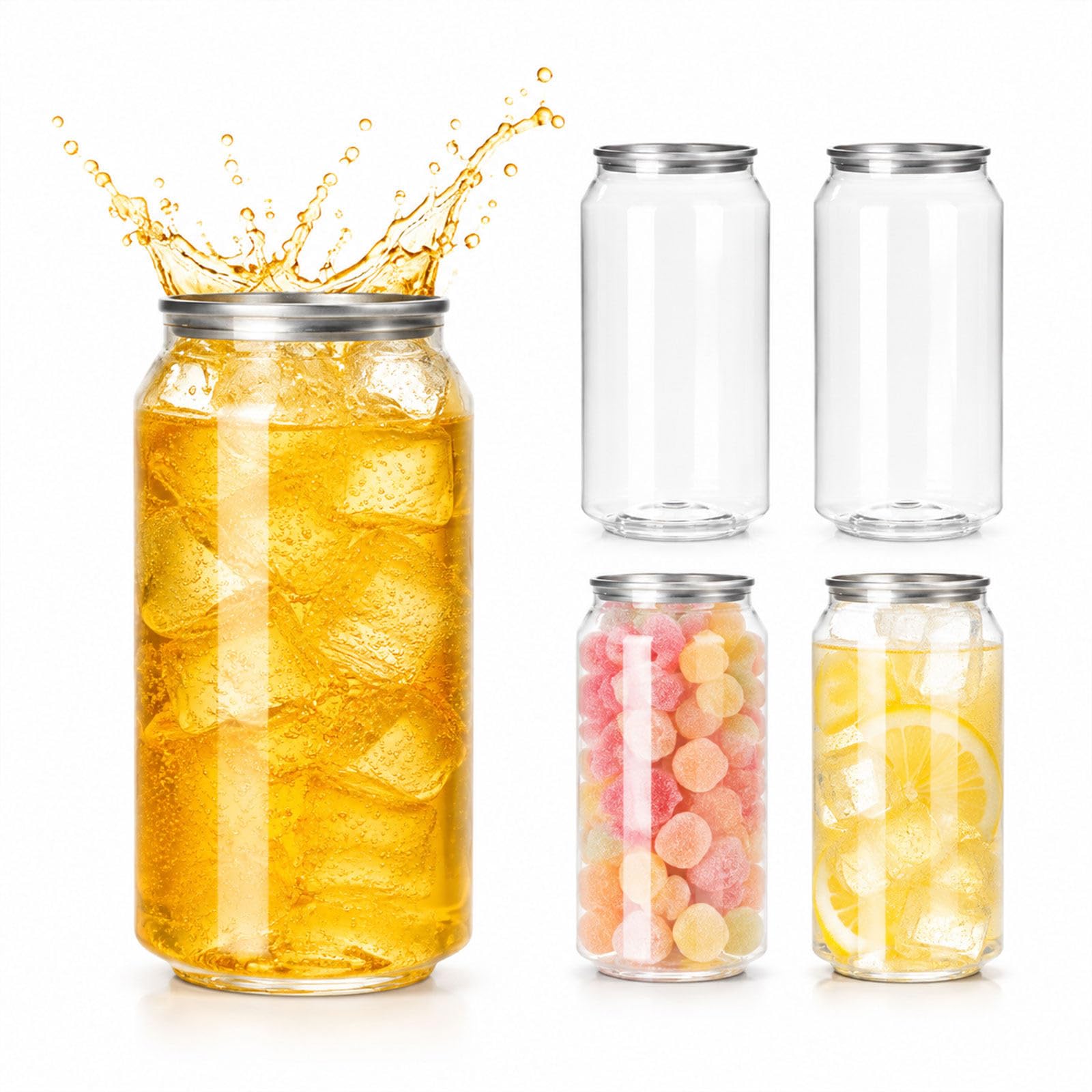 Recipienti Trasparenti per Succhi 605mL200Pack