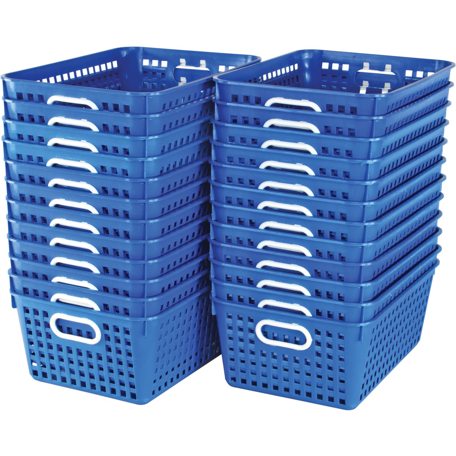 Really Good Stuff Classroom Library Large Book Baskets and Label Holder Kit - 24 Baskets, 24 Label Holders