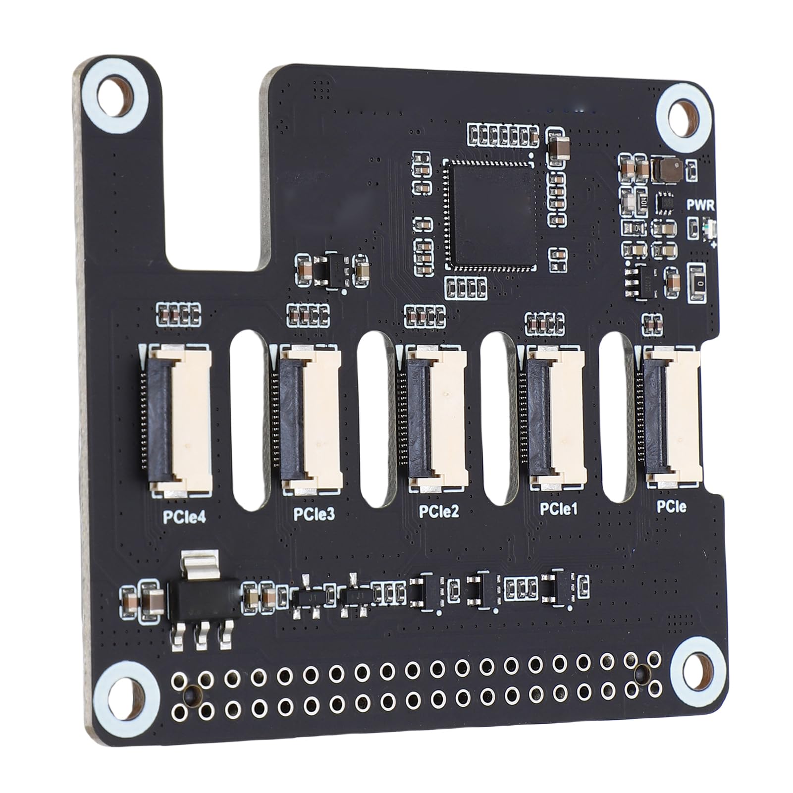 Zunate Scheda Adattatore PCIe FFC Multicanale Connettività Efficiente per RasPi 5 Supporta più HAT Stacking 4