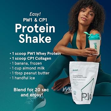 Puori PW1, Grass Fed Whey Protein Powder, Dark Chocolate, 30 Servings | Pasture-Raised Whey Protein Powder Drink Mix containing BCAA Amino Acids - Post-Workout Supplement for Muscle Gain & Recovery