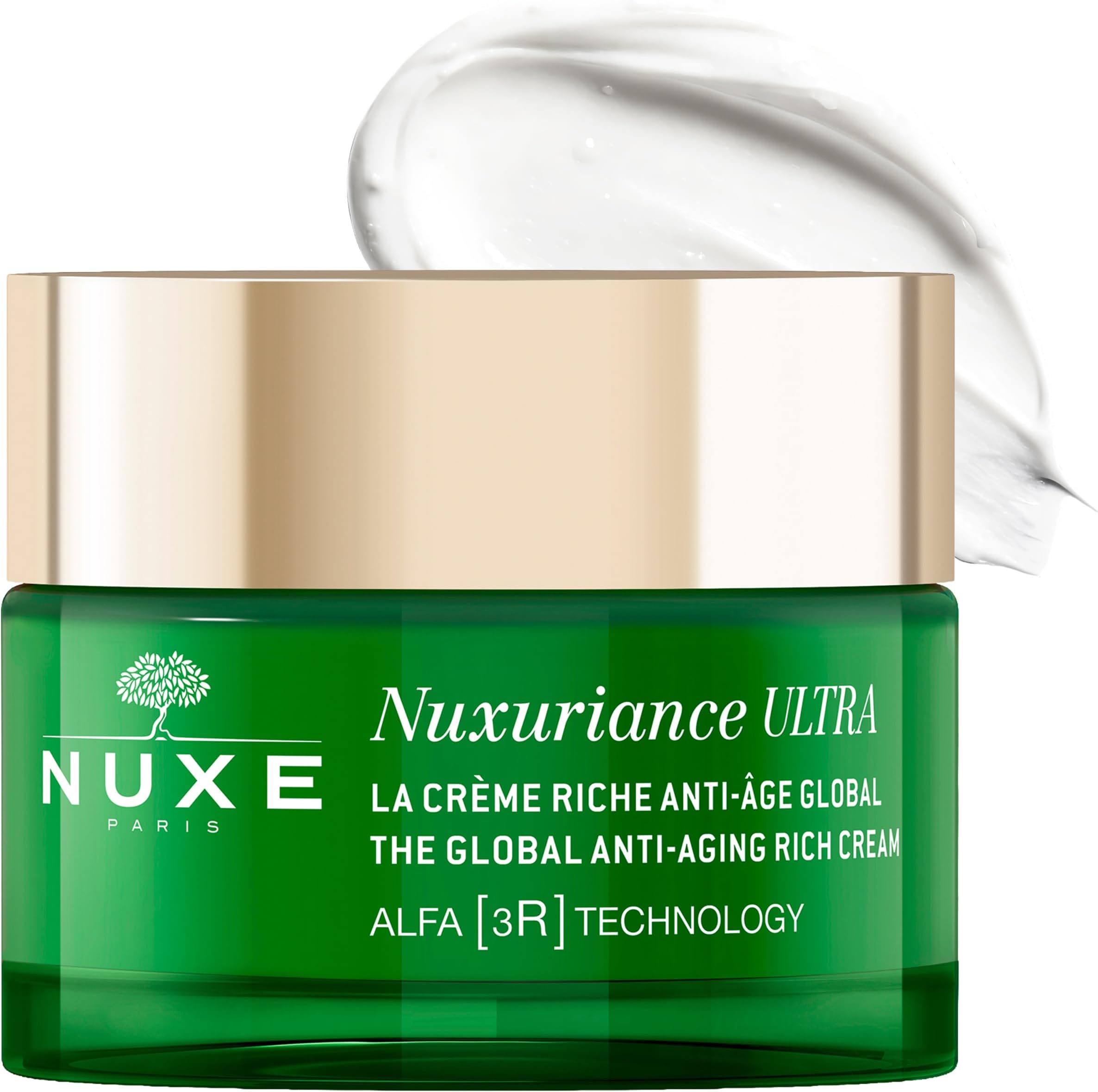 Nuxuriance Ultra Global Anti-Aging Rich Cream with Hyaluronic Acid and ALFA 3R Technology, Revitalize, Renewing, Resurfacing Treatment for Dry Skin, 1.7 fl oz