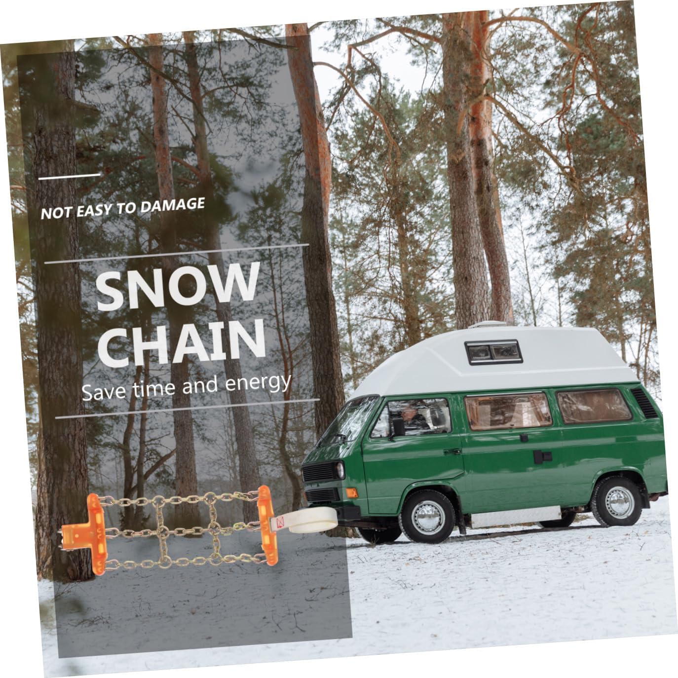 Steel Snow Tire Chain Large Anti-skid Winter Wheel Chain for Cars Suvs Versatile Outdoor Traction Supply