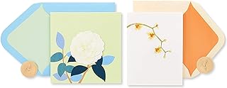 Papyrus Elegant Blank Cards with Envelopes, Rose and Orchid (2-Count)