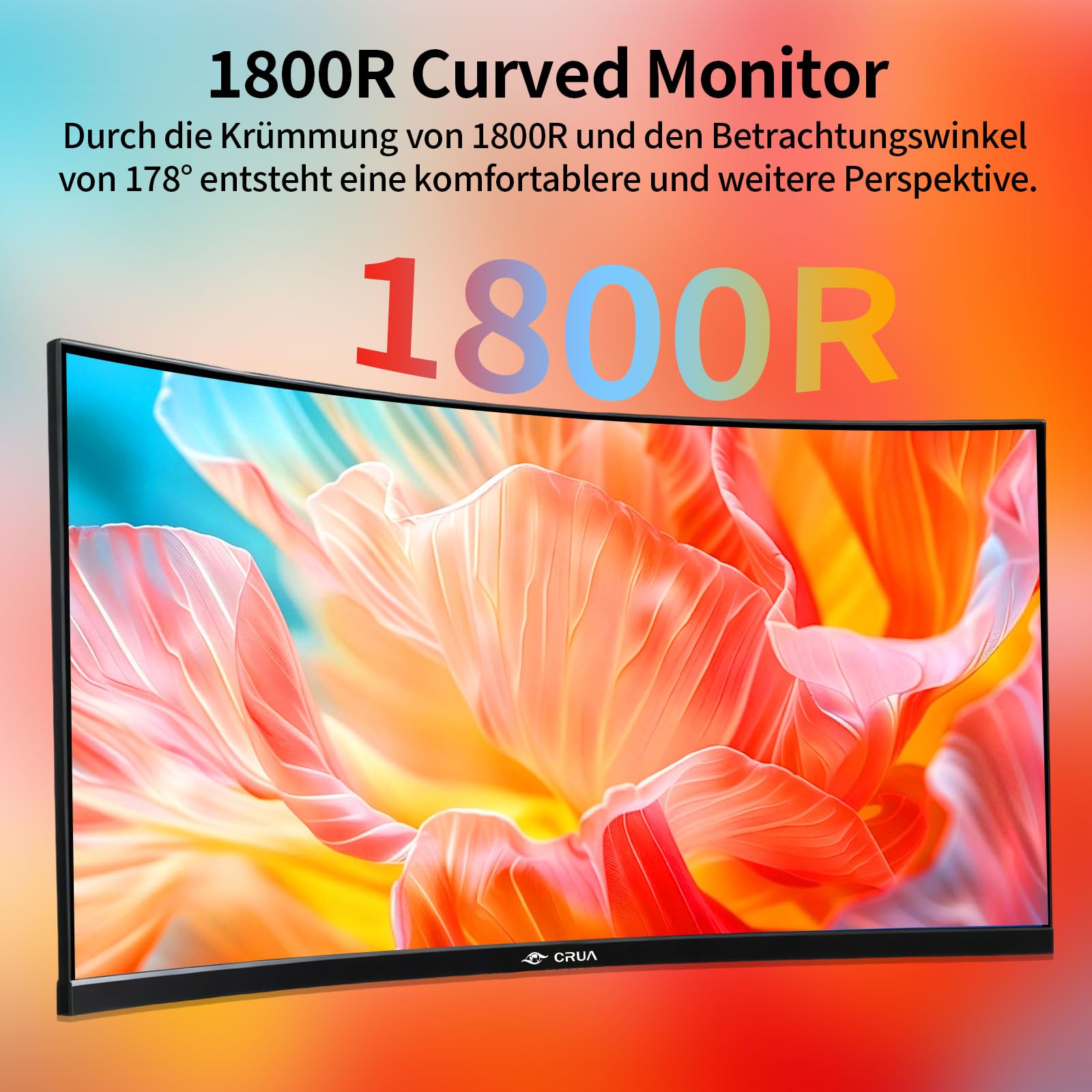 27 inch QHD (2560x1440) 2K 75Hz computer 27 inch 1440p with HDMI,DP and wall mounting| 1440P Eye Care PC Office Monitor for Work and Gaming