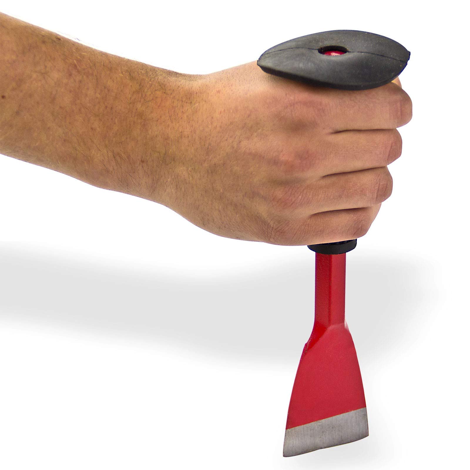 DEMA Handmeißel Set 3-tlg. – Flachmeißel, Spitzmeißel mit Handschutz – Meißelset für Stein-, Beton- und Metallbearbeitung