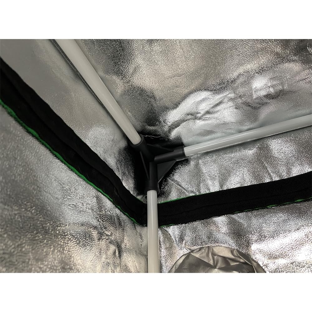 Mucola Zimmergewächshaus Growzelt Growschrank 60x60x120 cm Schwarz