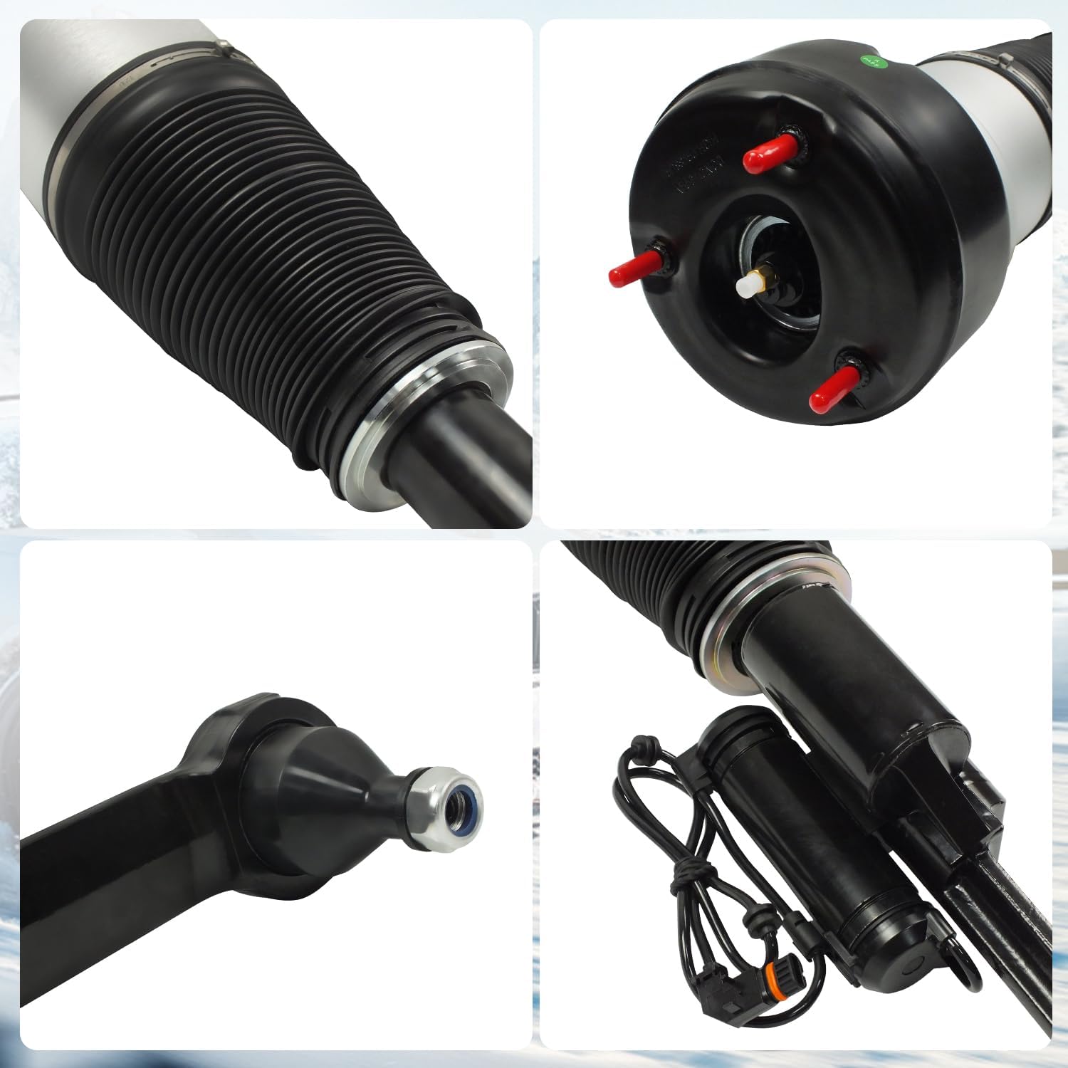 Front Right Air Suspension Strut Shock Absorber Compatible with 4Matic 2007-2013 Mercedes Benz S-Class W221 4WD S350 S450 S550 Cl550 2213200538, Front Air Shocks