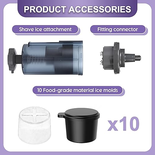 Miniatura 2 de Jooke Accesorio de hielo afeitado para batidora de pie Kitchenaid, máquina de hielo afeitado casera, máquina de cono de nieve para afeitadora de