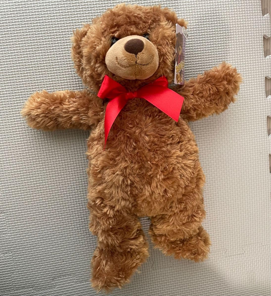 アンティーク　テディベア 茶色のリボン付きぬいぐるみ 約30cm アンティーク テディベア 茶色のリボン付きぬいぐるみ 約30cm