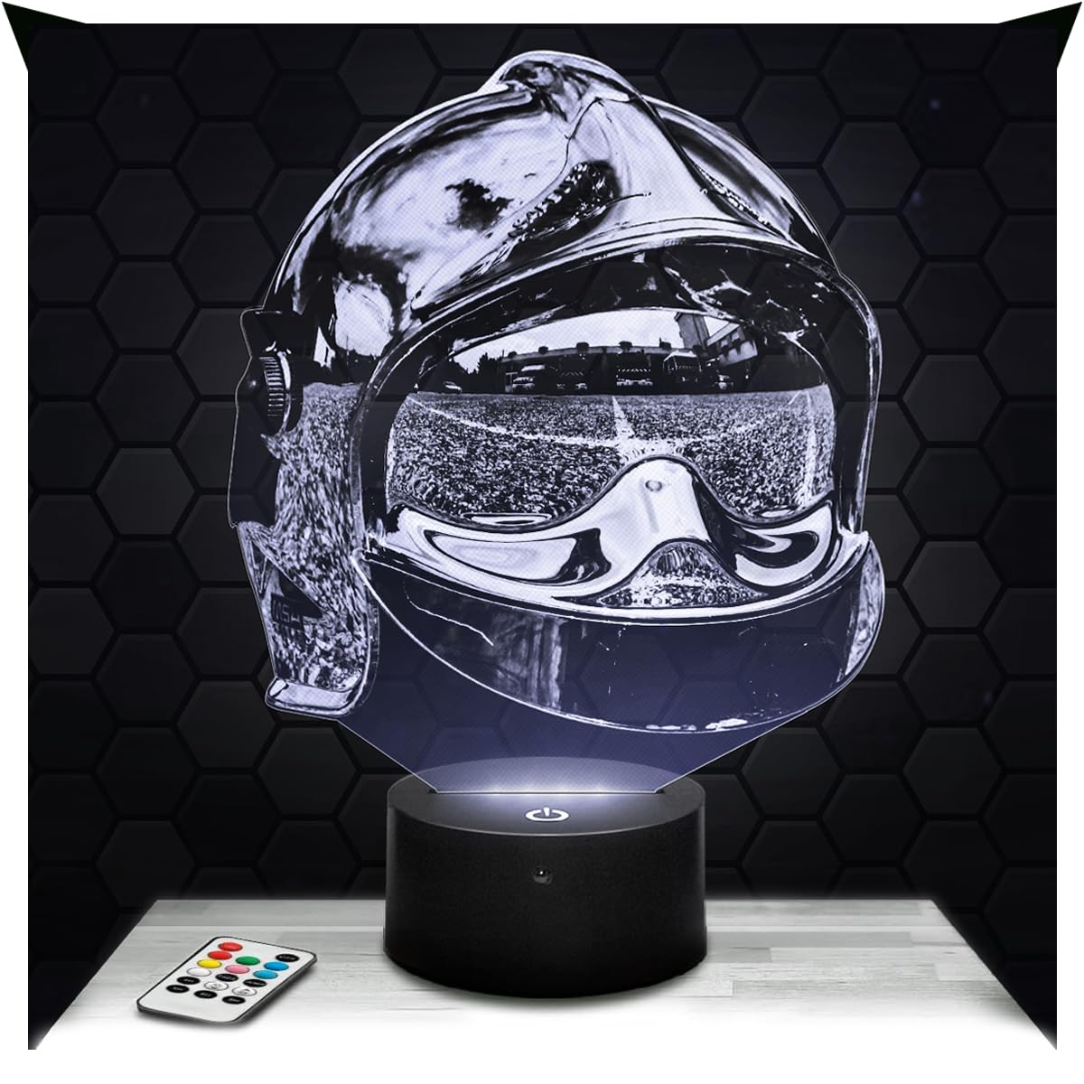 Lampephoto.fr - Firefighter Helmet 3D Lamp Decoration Firefighter Soldier 18. Gift idea for Men Firefighter Helmet Object Adult Night Light Room Decor, Original Christmas, Gift idea for Men TOP