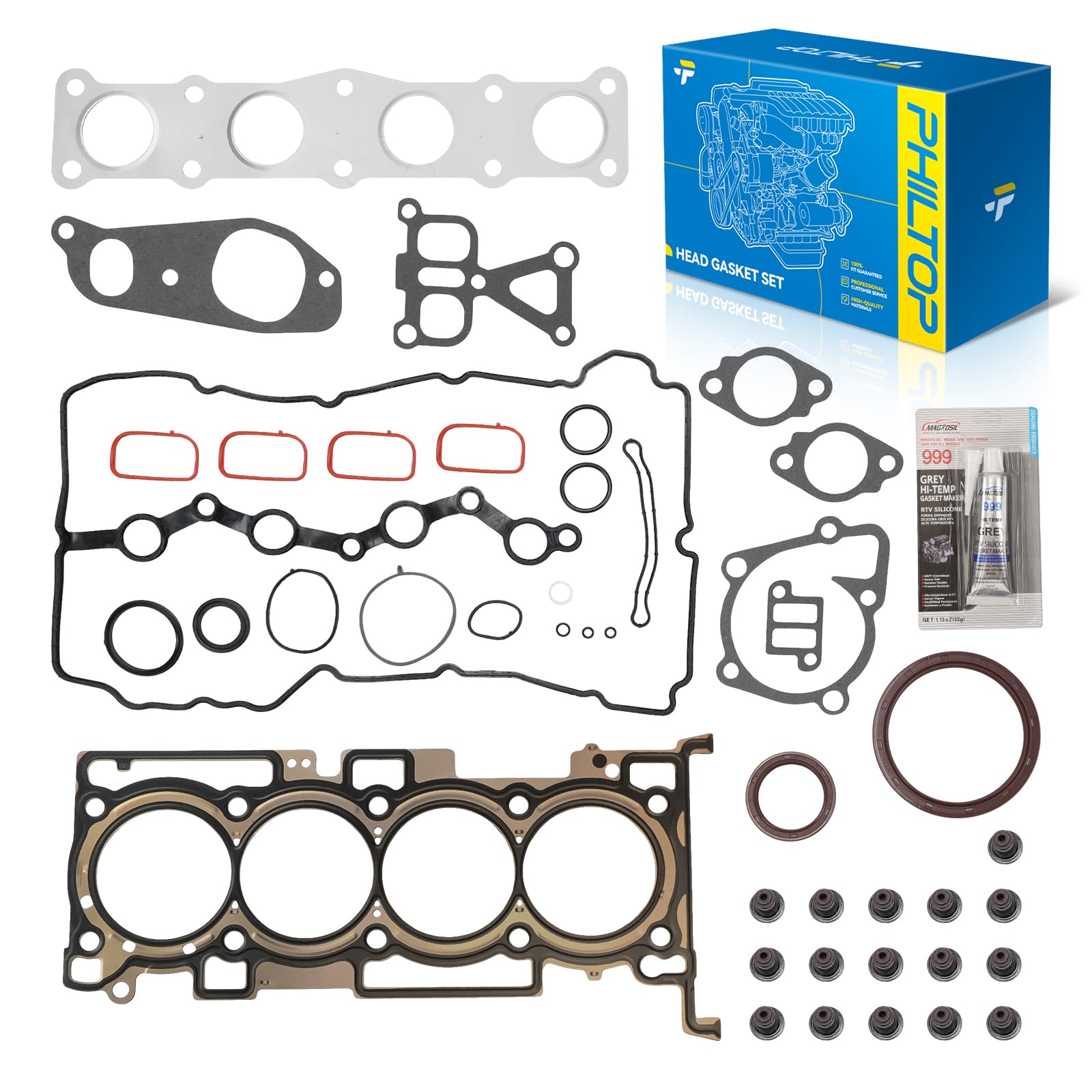 PHILTOP Head Gasket Kit for Santa Fe 2019-2020 2.4L, Sonata 2015-2019 2.4L | Fit for Kia Sportage 2017-2020 2.4L, Optima/Sorento 2016-2020 2.4L, Hyundai Tucson 2018-2021 2.4L, OE# 26706PT