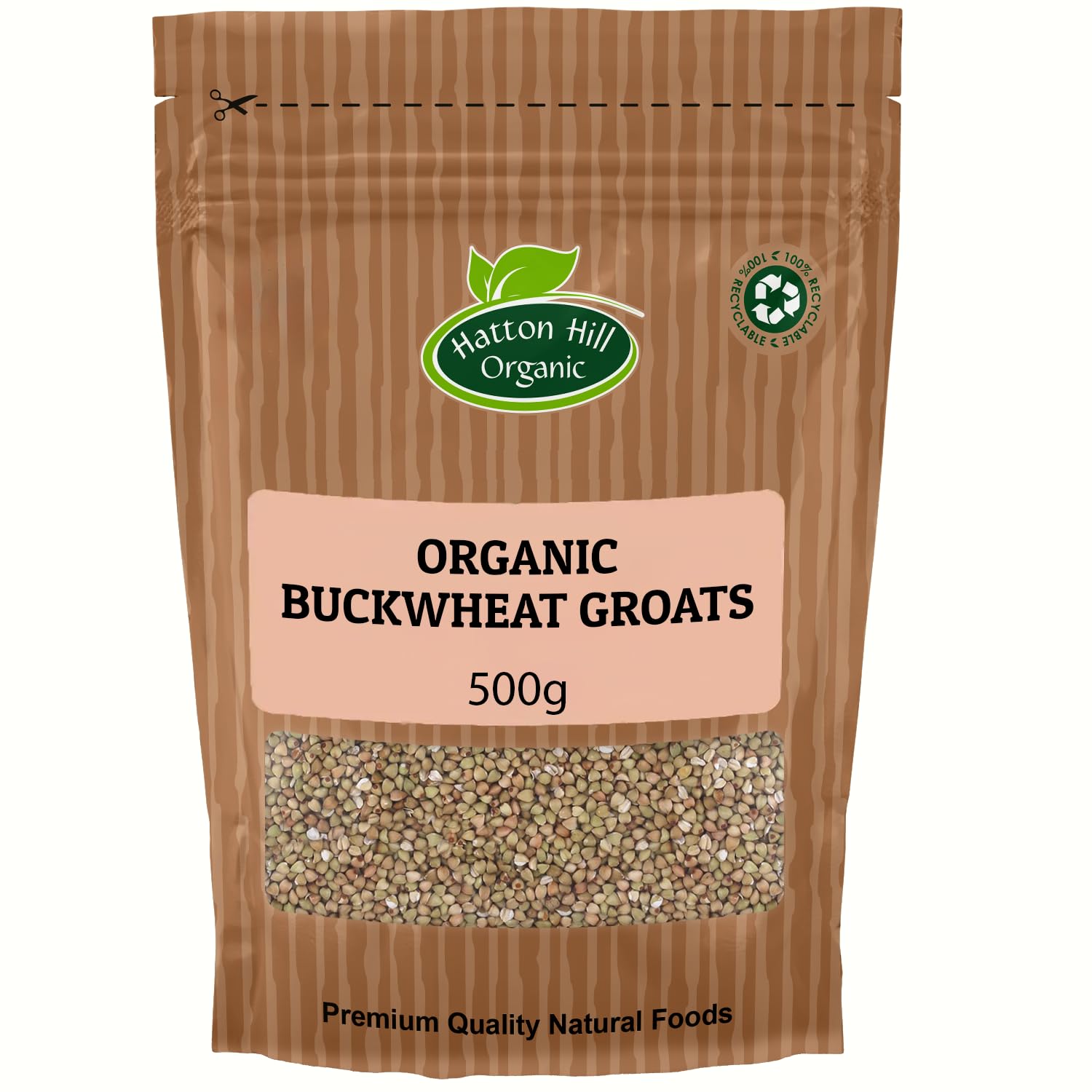 Organic Buckwheat Groats 500g by Hatton Hill Organic | Perfect for Porridge, Salads, Soups & Baking