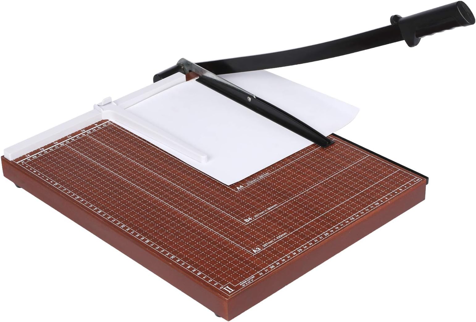Paper Trimmer, A2-B7 Guillotine Paper Cutter 18 inch Cut Length Photo Guillotine Craft Machine, 12 Sheets Capacity (Red)