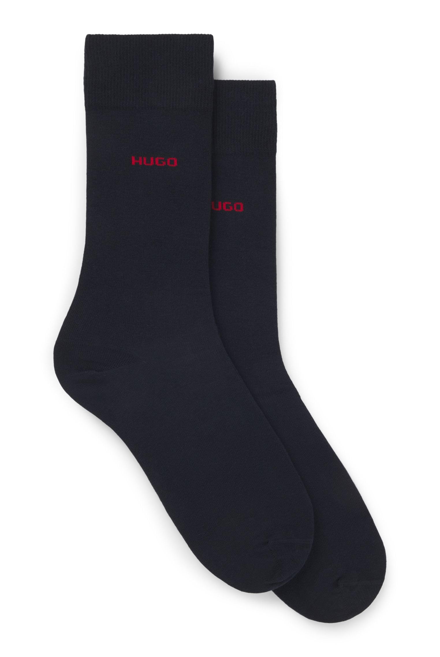 HUGO Men's 2P RS UNI CC Socks, New-Dark Blue401, 43-46 (Pack of 2)