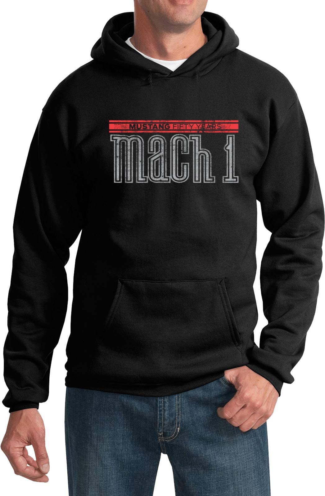 Buy Cool Shirts Ford Mustang Hoodie 50 Years Mach I (Small, Black)