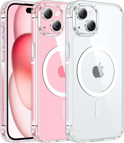 Miniatura 592 de Fntcase Funda para iPhone 15 Plus y 14 Plus de 6.7 pulgadas, magnética, a prueba de golpes de grado militar, antiamarilleo, delgada, protectora