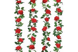 SWSTINLING Red Flower Garland