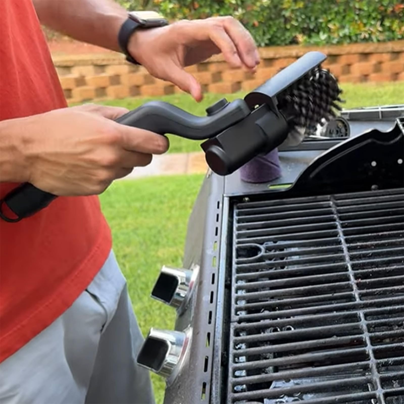 Vivalyo Grillmeister Pro, Grillmaster Pro Brush, Um 180° Verstellbar, 3 Reinigungsmodi, Austauschbare Edelstahl-Bürstenköpfe, Wasserdicht Nach Ipx7, USB-C-Anschluss