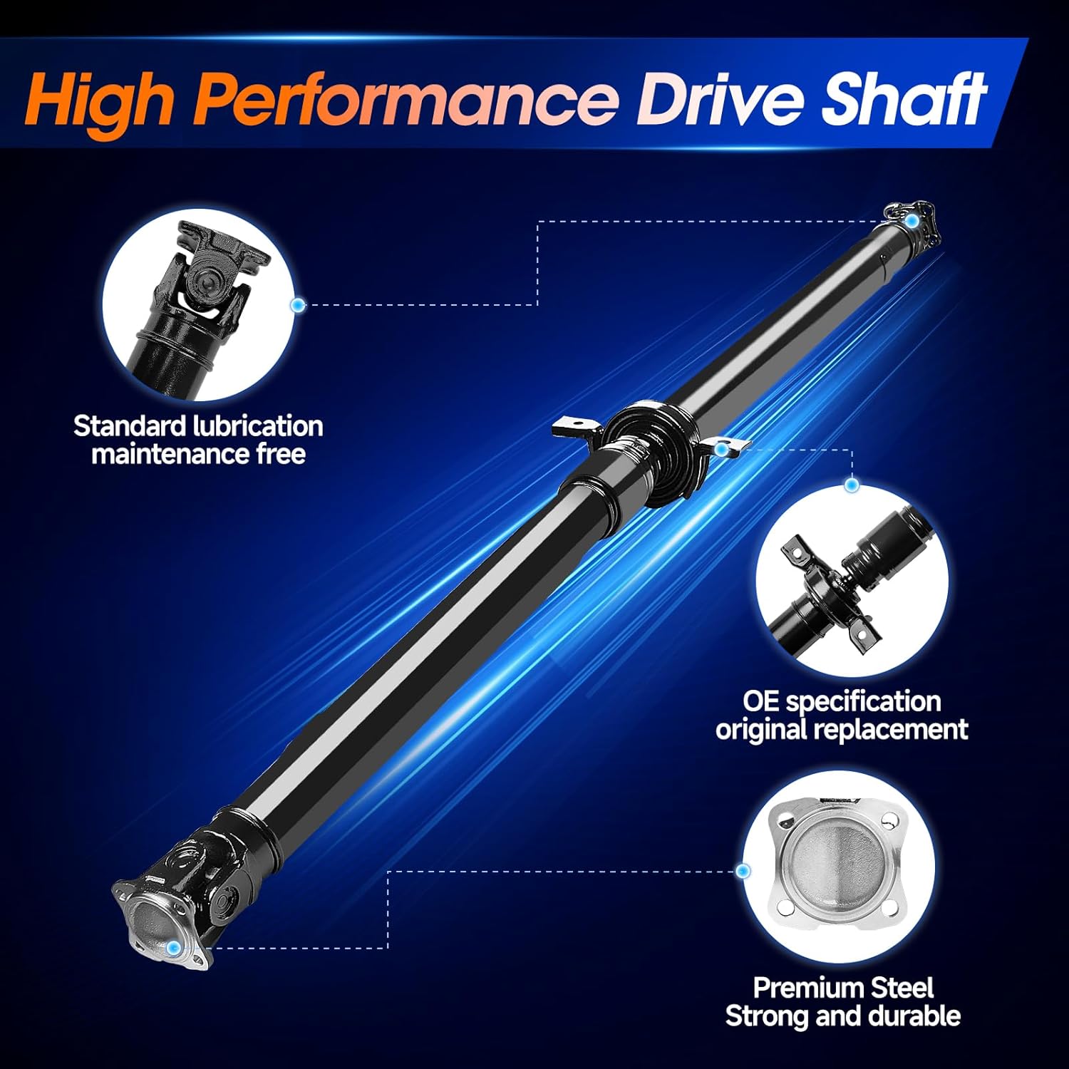 Rear Drive Shaft Prop Shaft Driveshaft Assembly Fit for Acura RDX Base, V6 3.5L 2013-2018, Replace# 40100TX4A01