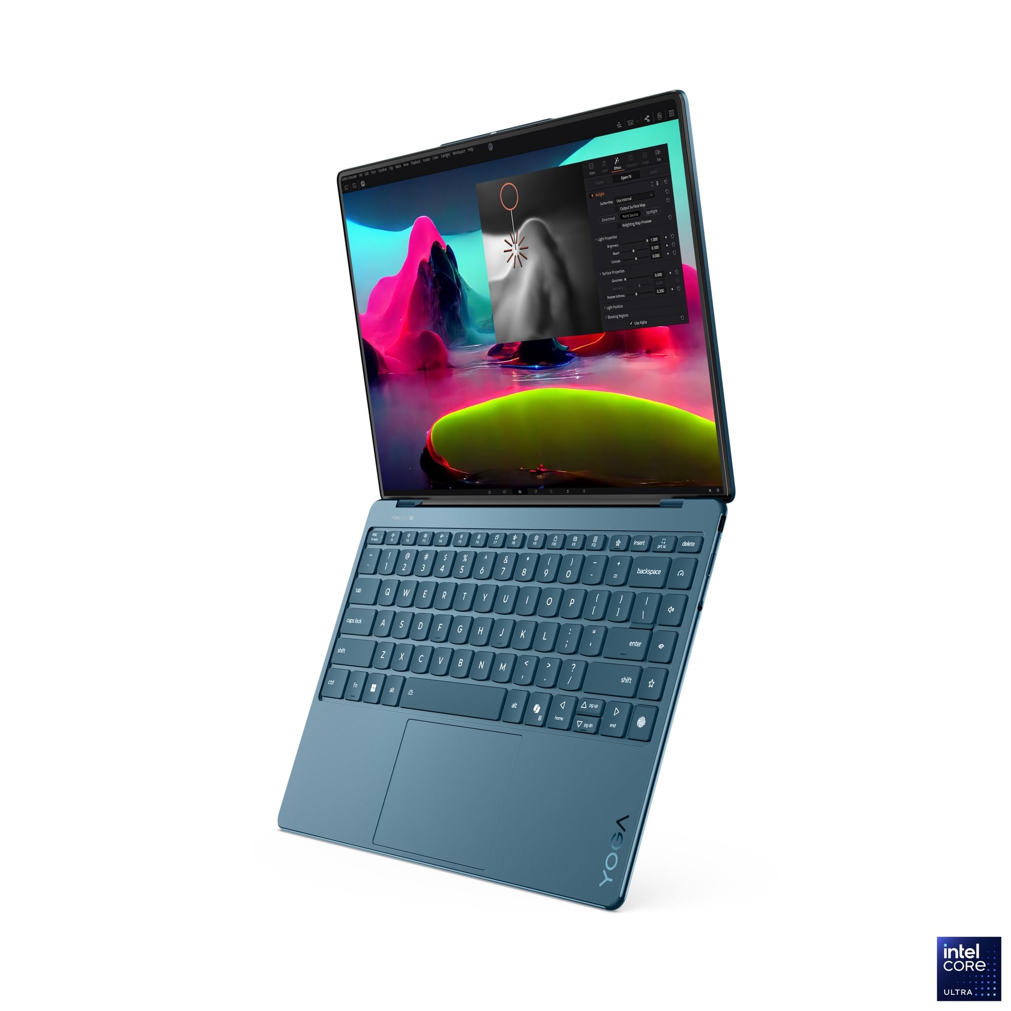 Lenovo Yoga Slim 9 14ILL10 - Ordinateur Portable 14'' 4K OLED WQUXGA Tactile Copilot+ (Intel Ultra 7 258V, RAM 32Go, SSD 1To, Intel Arc Graphics 140V, Windows 11 Home) Clavier AZERTY - Tidal Teal