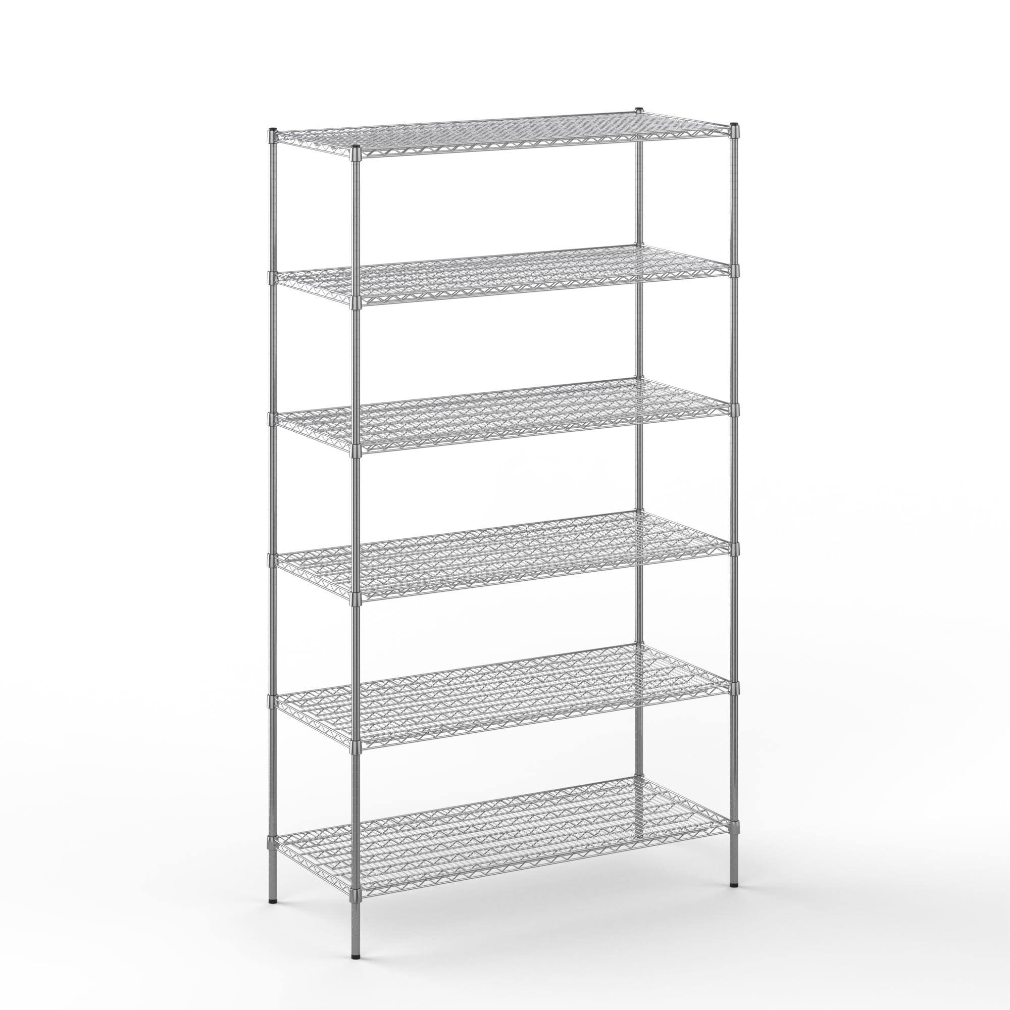 24" Deep x 54" Wide x 96" Height Wire Shelving Kit | 6-Tier | NSF Commercial Storage Rack Unit