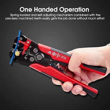 Wire Stripper, Electrical Pliers, 3-in-1 Wire Cut, Strip, Simple Crimping Function, Cable Stripper, Automatic Adjustment, Wire Cut, Simple Crimping Electrician's Pliers, 10-22 AWG 0.5-6.0 mm